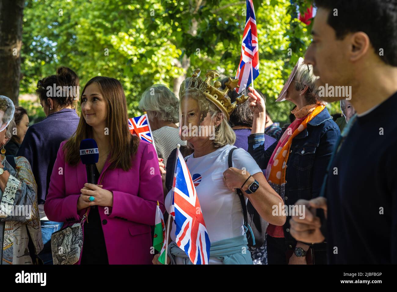 Londres le long du Mall dans l'année du Jubilé de platine Banque D'Images