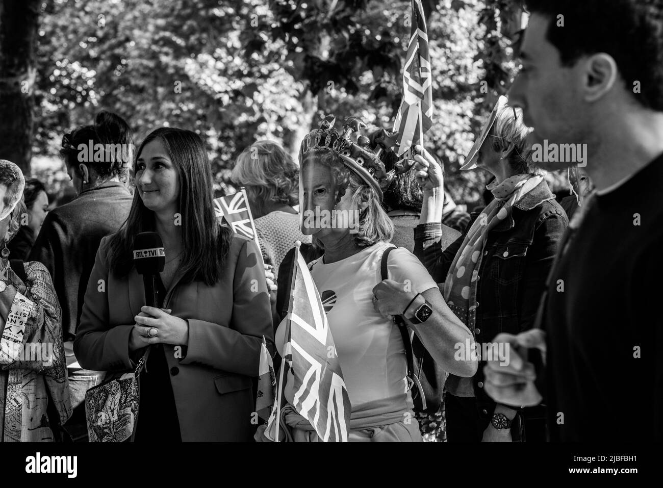 Londres le long du Mall dans l'année du Jubilé de platine Banque D'Images