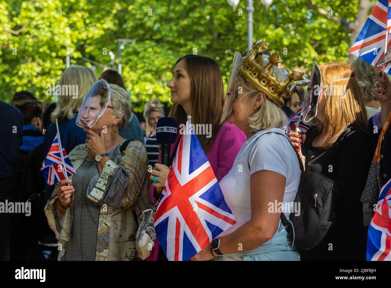 Londres le long du Mall dans l'année du Jubilé de platine Banque D'Images