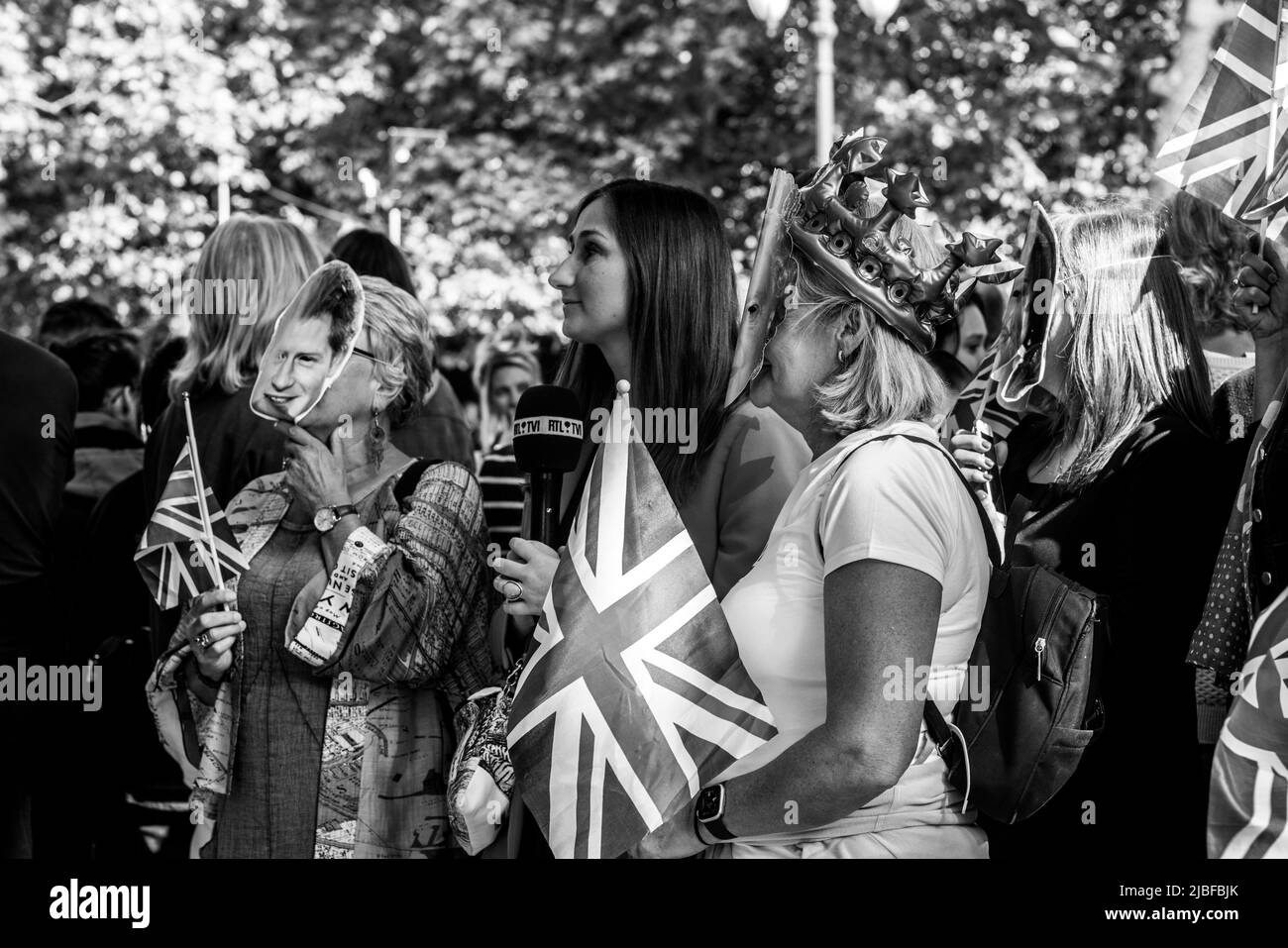 Londres le long du Mall dans l'année du Jubilé de platine Banque D'Images