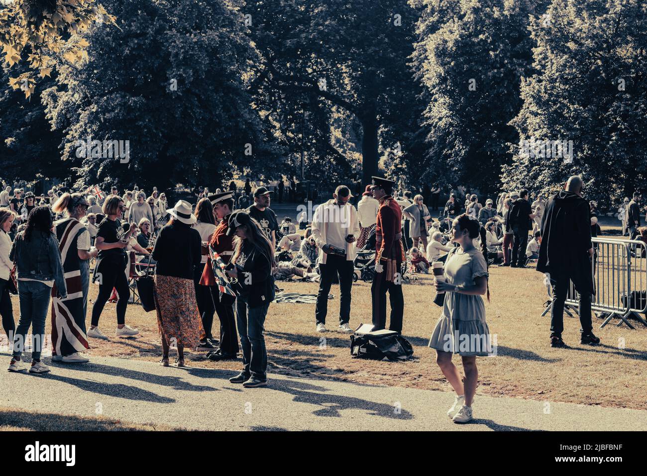 Londres le long du Mall dans l'année du Jubilé de platine Banque D'Images