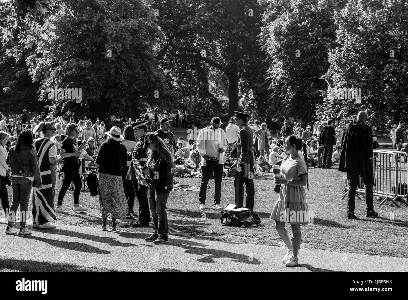 Londres le long du Mall dans l'année du Jubilé de platine Banque D'Images
