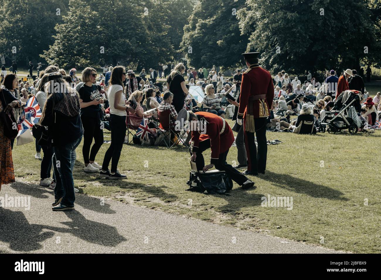 Londres le long du Mall dans l'année du Jubilé de platine Banque D'Images