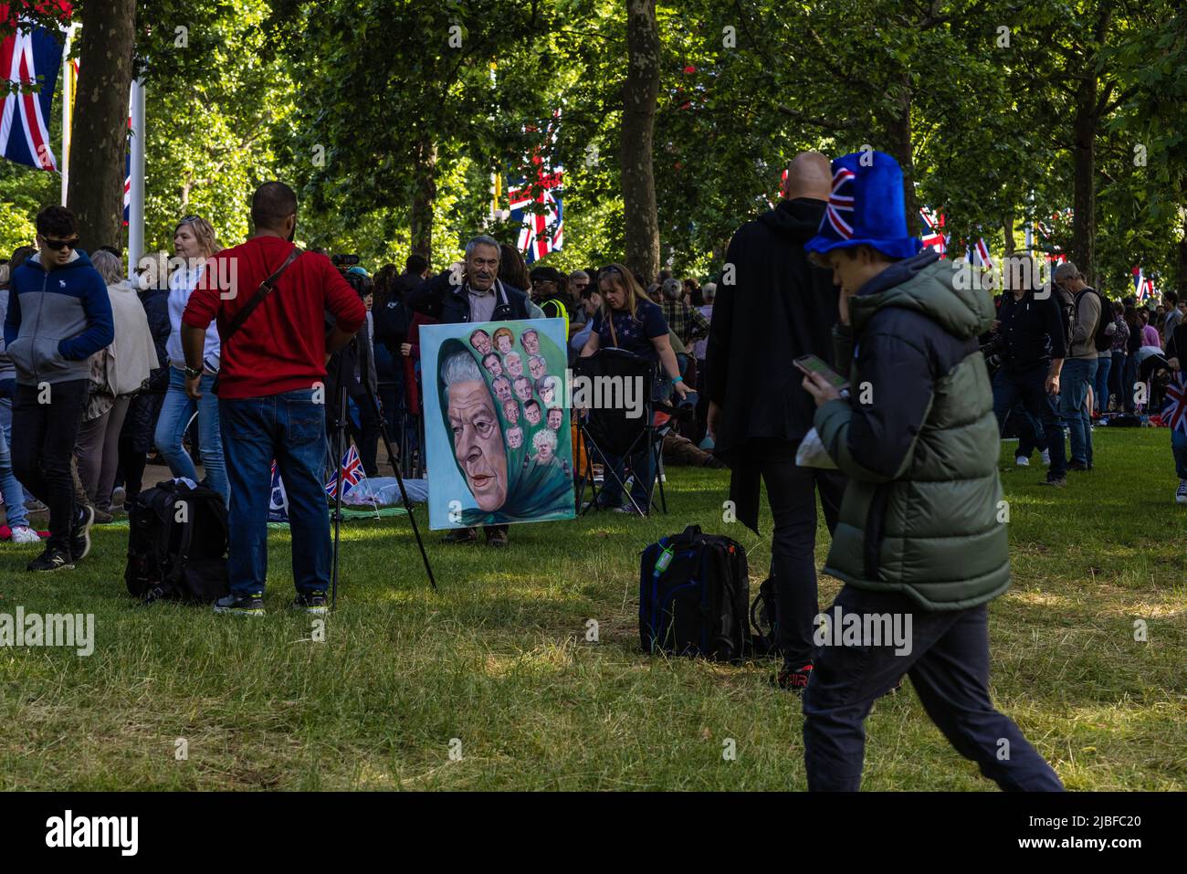 Londres le long du Mall dans l'année du Jubilé de platine Banque D'Images