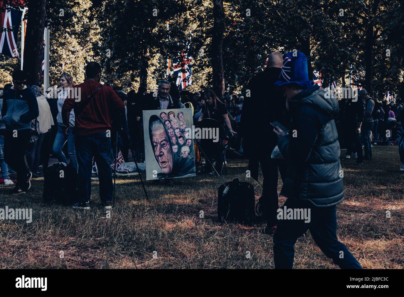 Londres le long du Mall dans l'année du Jubilé de platine Banque D'Images