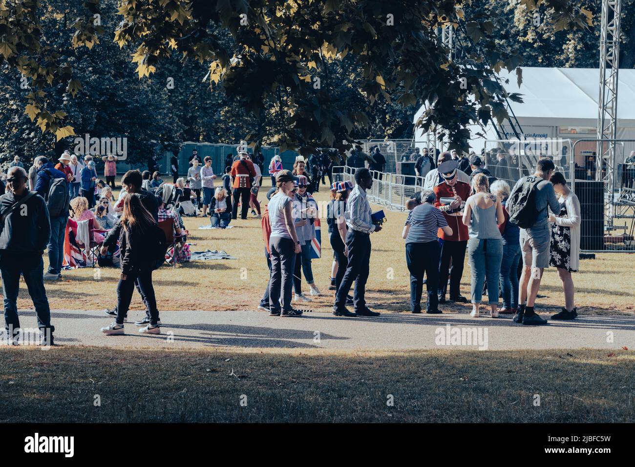 Londres le long du Mall dans l'année du Jubilé de platine Banque D'Images