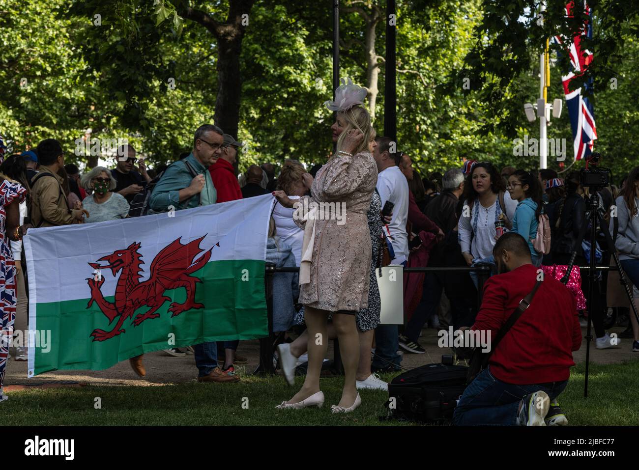 Londres le long du Mall dans l'année du Jubilé de platine Banque D'Images