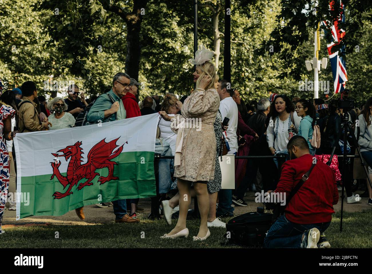 Londres le long du Mall dans l'année du Jubilé de platine Banque D'Images