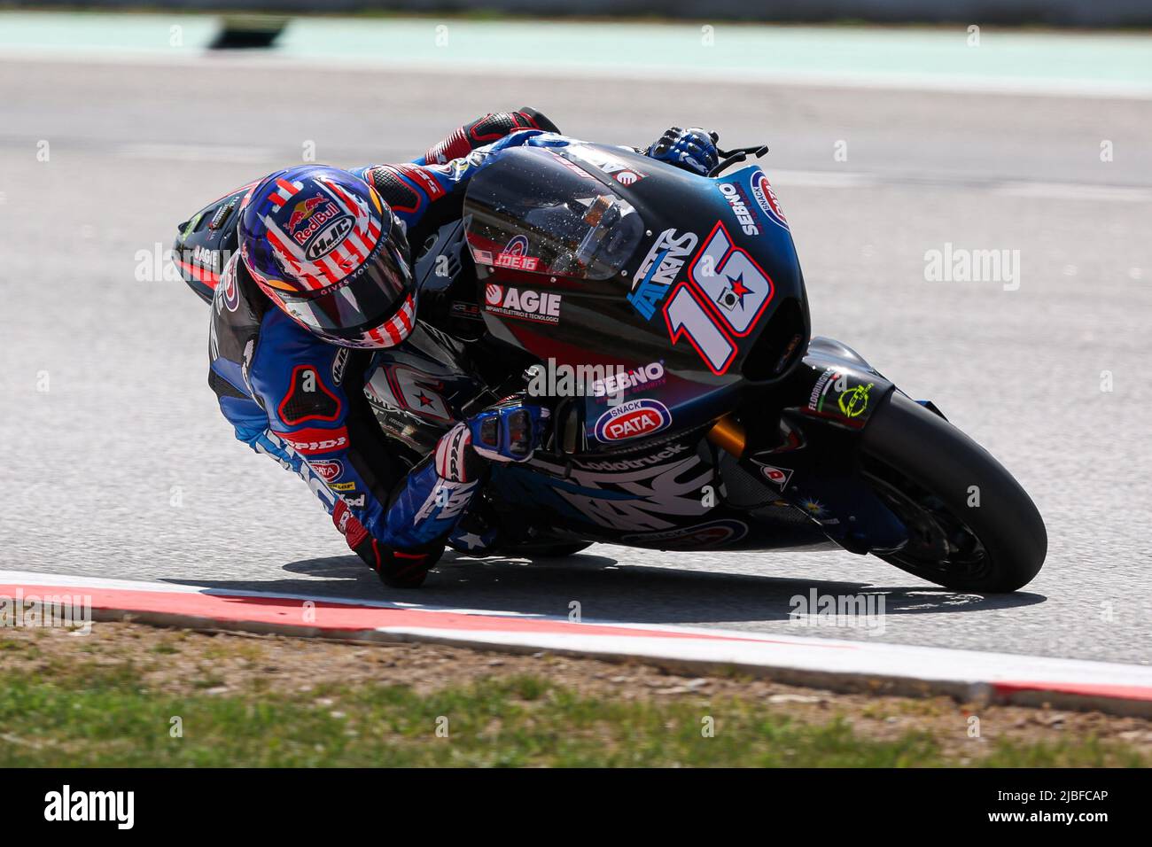 Barcelone, Espagne. 4th juin 2022. Joe Roberts de US de Italtrans Racing Team avec Kalex lors de la pratique libre Moto2 de Gran PPremi Monster Energy de Catalunya au circuit de Barcelone-Catalunya à Barcelone. (Image de crédit : © David Ramirez/DAX via ZUMA Press Wire) Banque D'Images