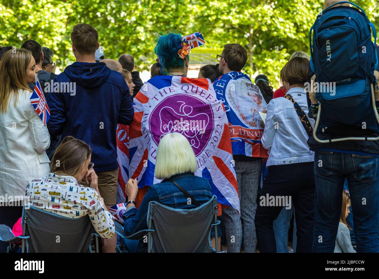Londres le long du Mall dans l'année du Jubilé de platine Banque D'Images