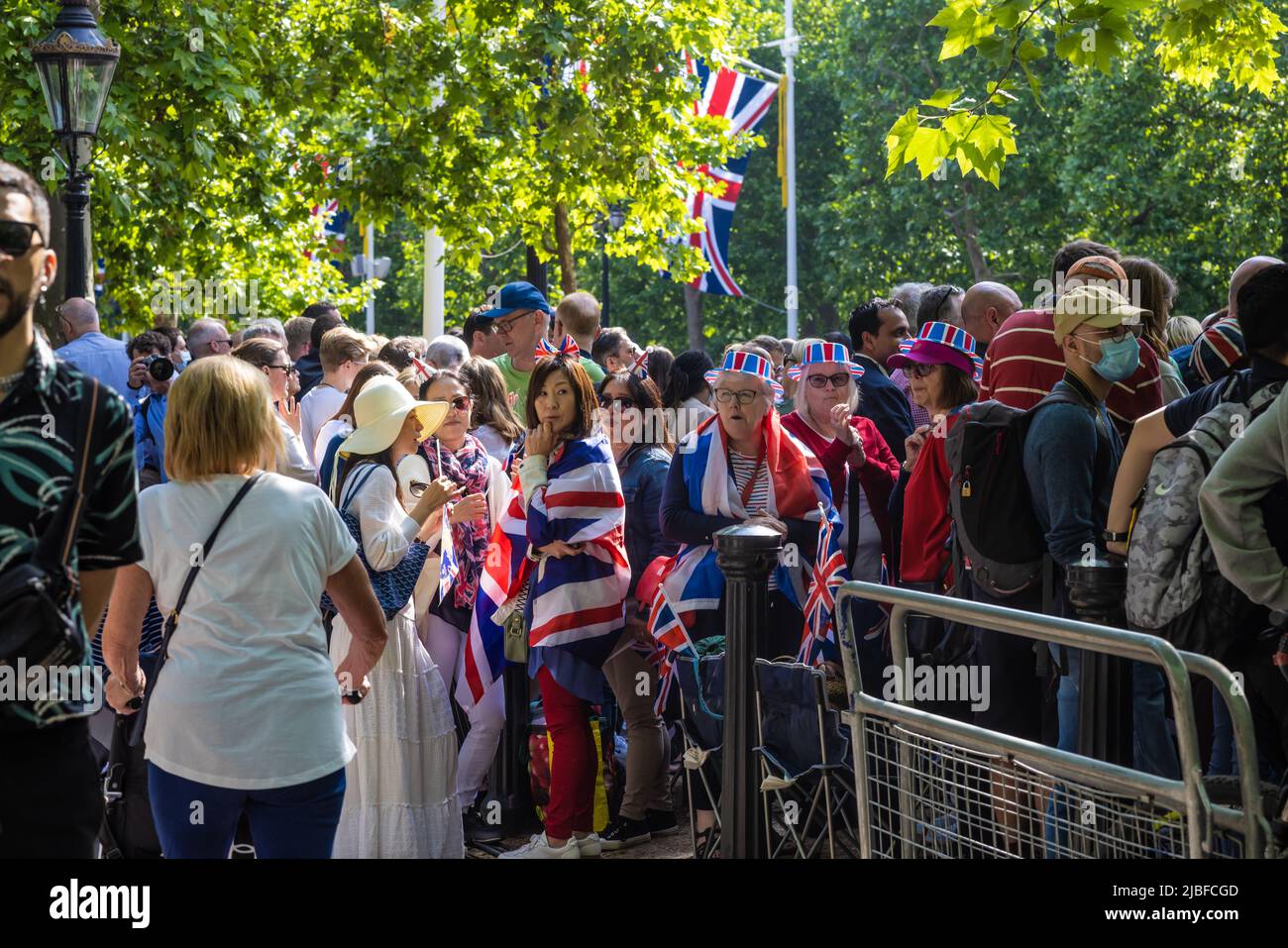 Londres le long du Mall dans l'année du Jubilé de platine Banque D'Images
