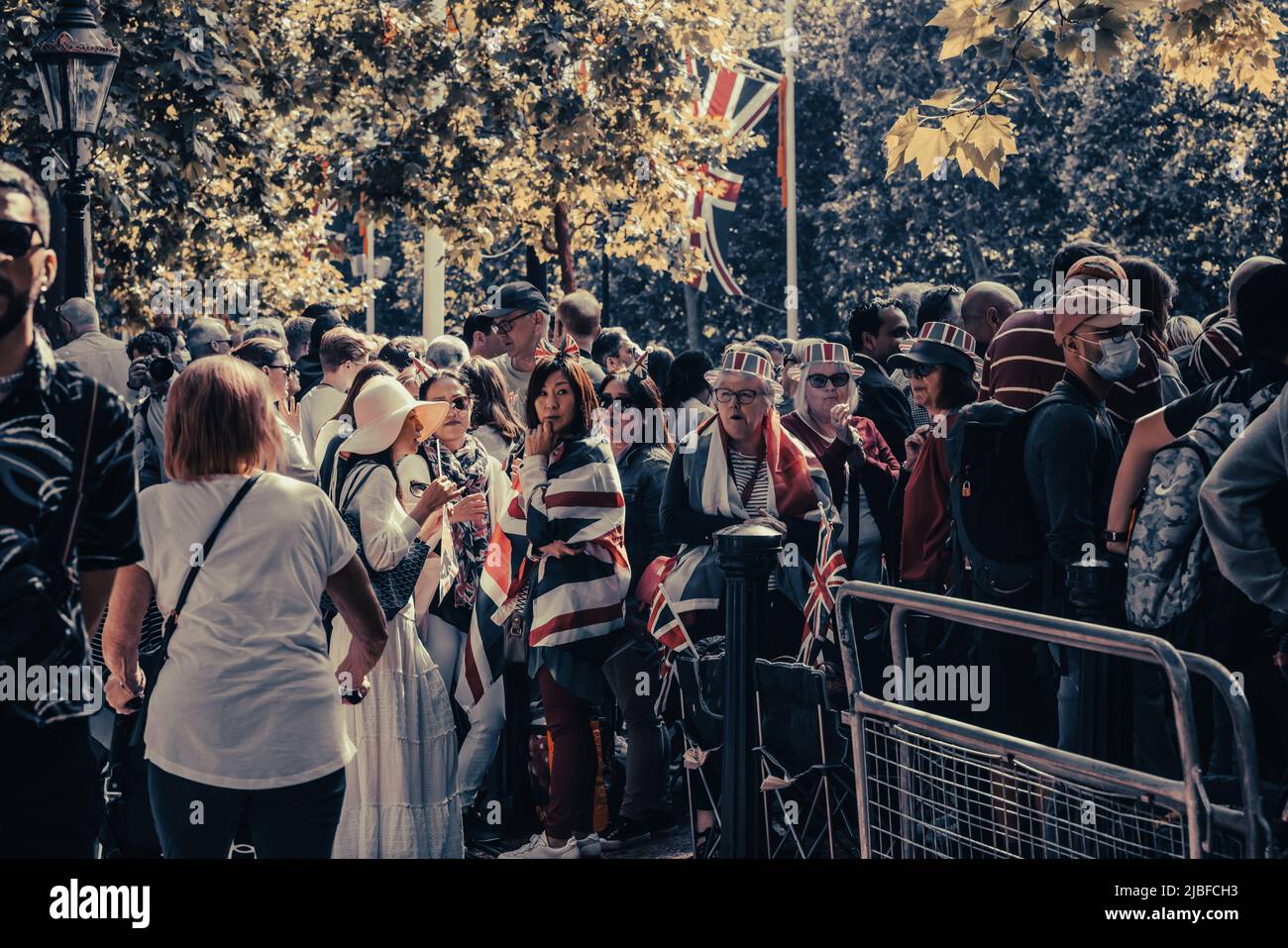 Londres le long du Mall dans l'année du Jubilé de platine Banque D'Images