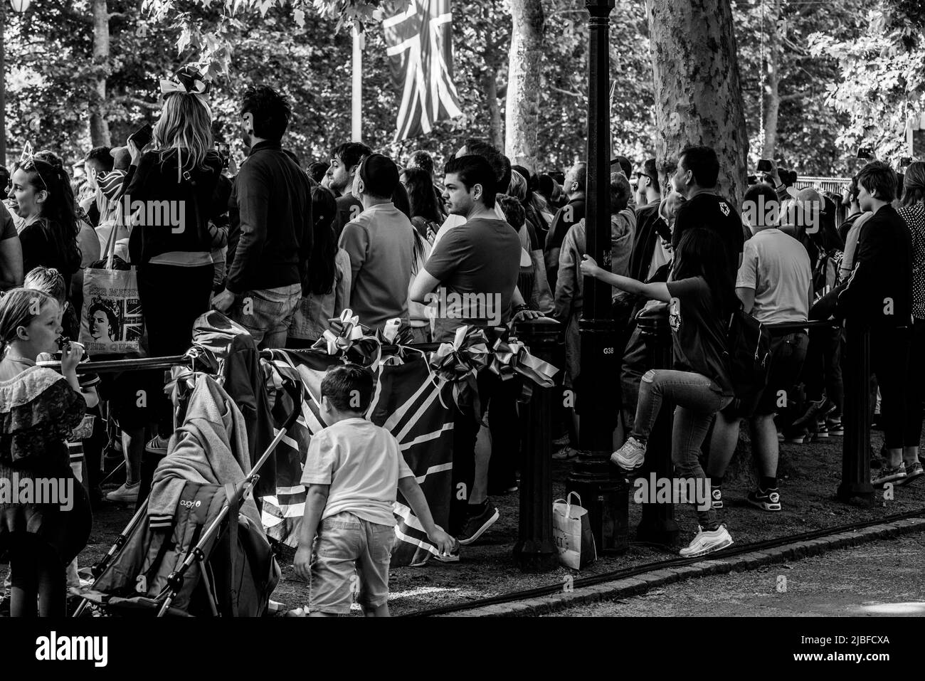 Londres le long du Mall dans l'année du Jubilé de platine Banque D'Images