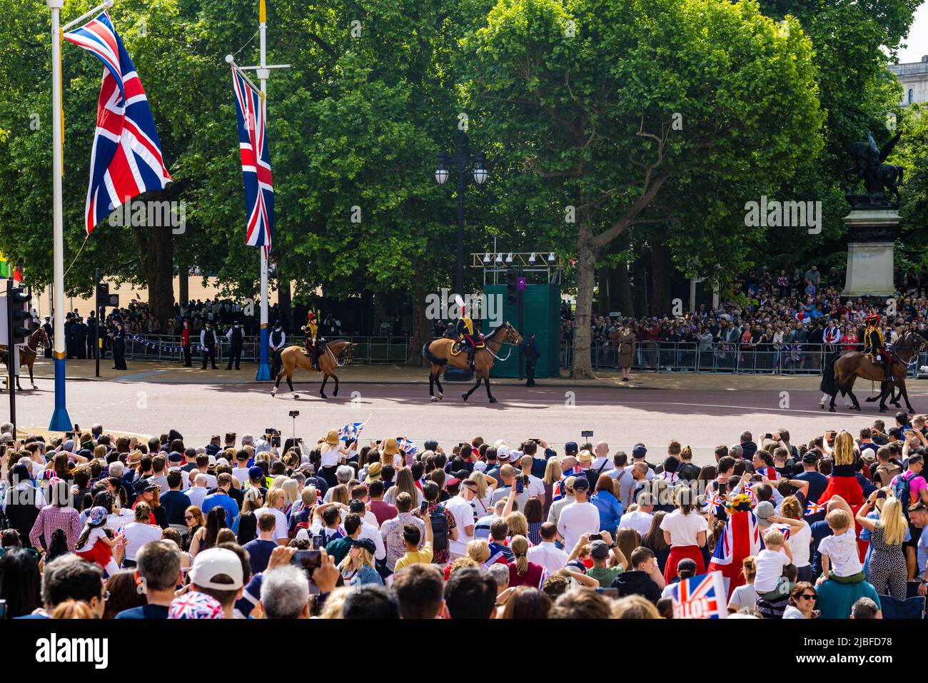 Londres le long du Mall dans l'année du Jubilé de platine Banque D'Images