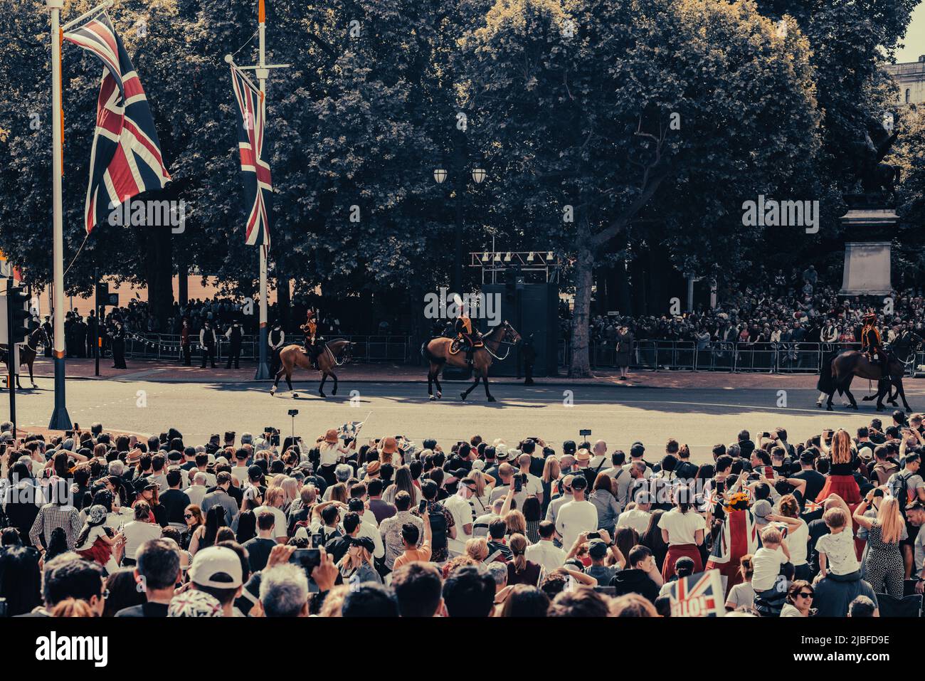 Londres le long du Mall dans l'année du Jubilé de platine Banque D'Images
