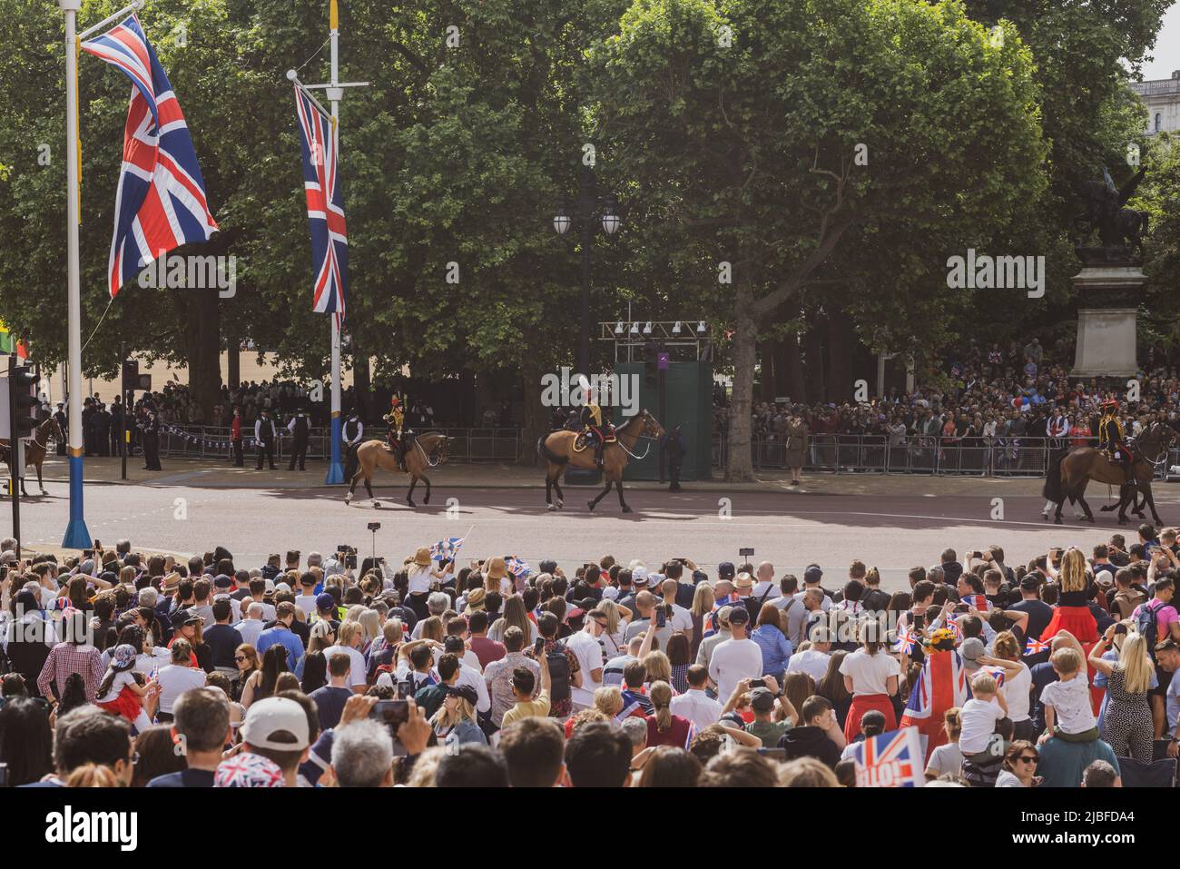 Londres le long du Mall dans l'année du Jubilé de platine Banque D'Images