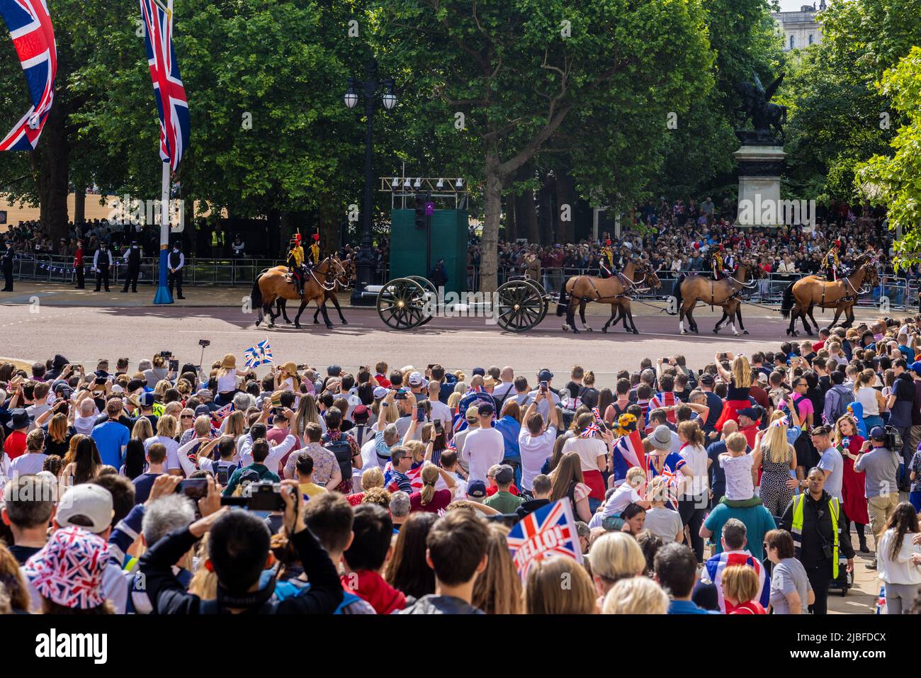 Londres le long du Mall dans l'année du Jubilé de platine Banque D'Images