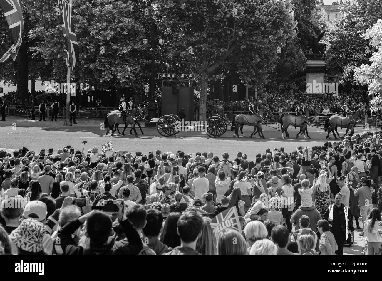 Londres le long du Mall dans l'année du Jubilé de platine Banque D'Images