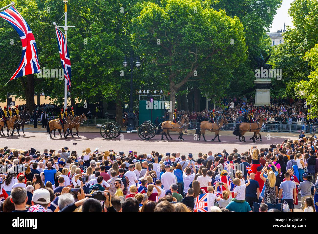 Londres le long du Mall dans l'année du Jubilé de platine Banque D'Images
