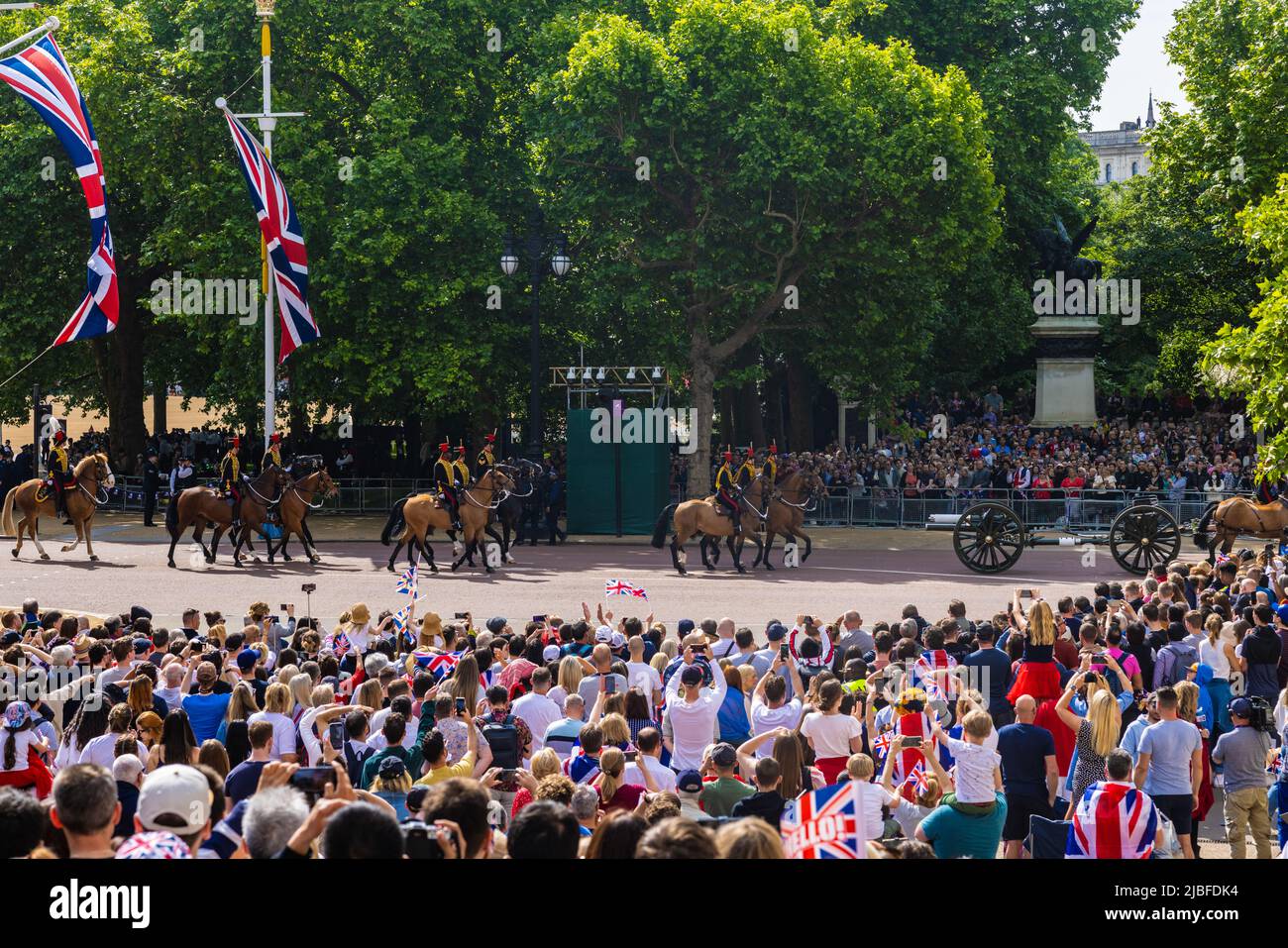 Londres le long du Mall dans l'année du Jubilé de platine Banque D'Images