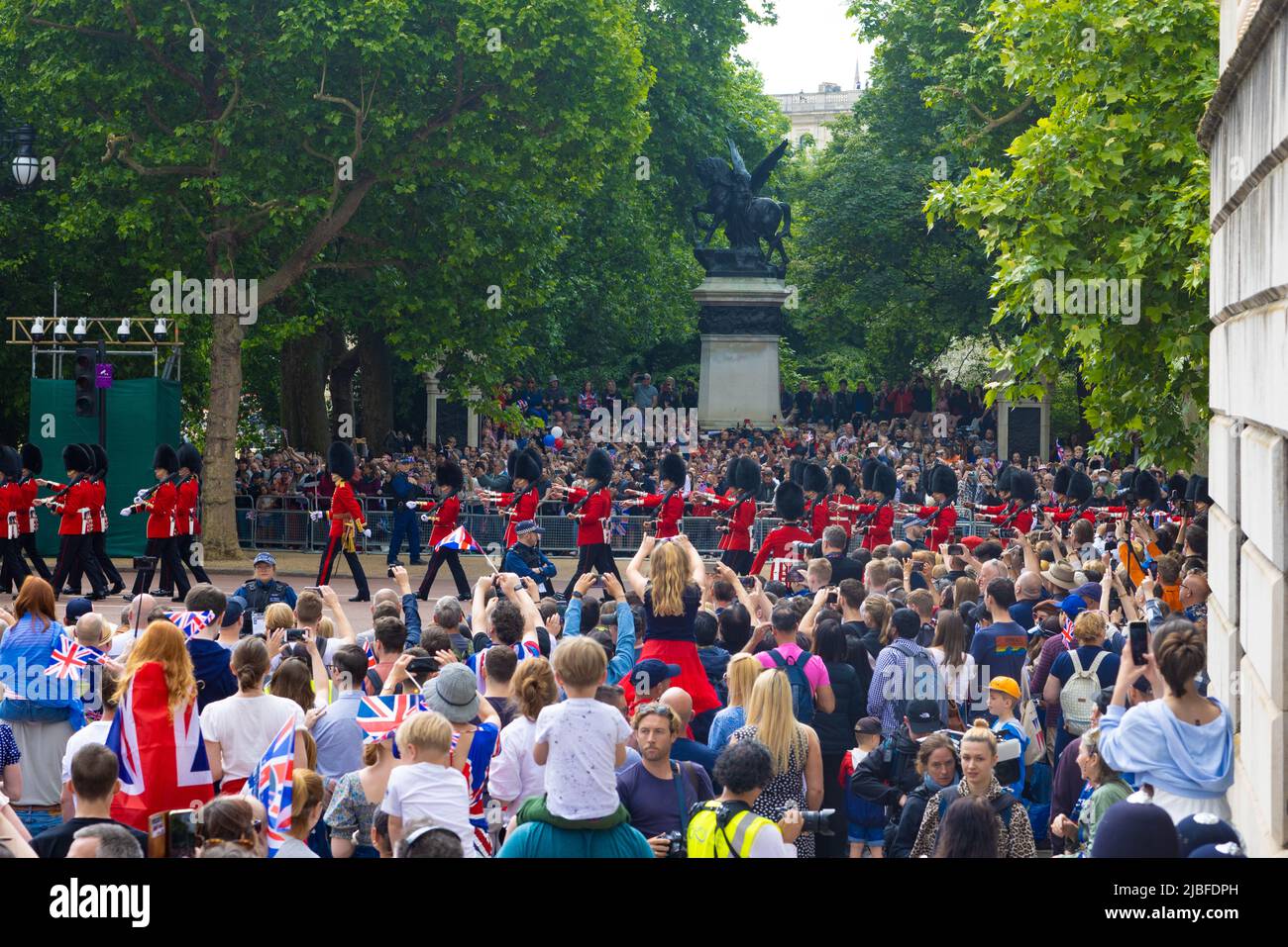 Londres le long du Mall dans l'année du Jubilé de platine Banque D'Images