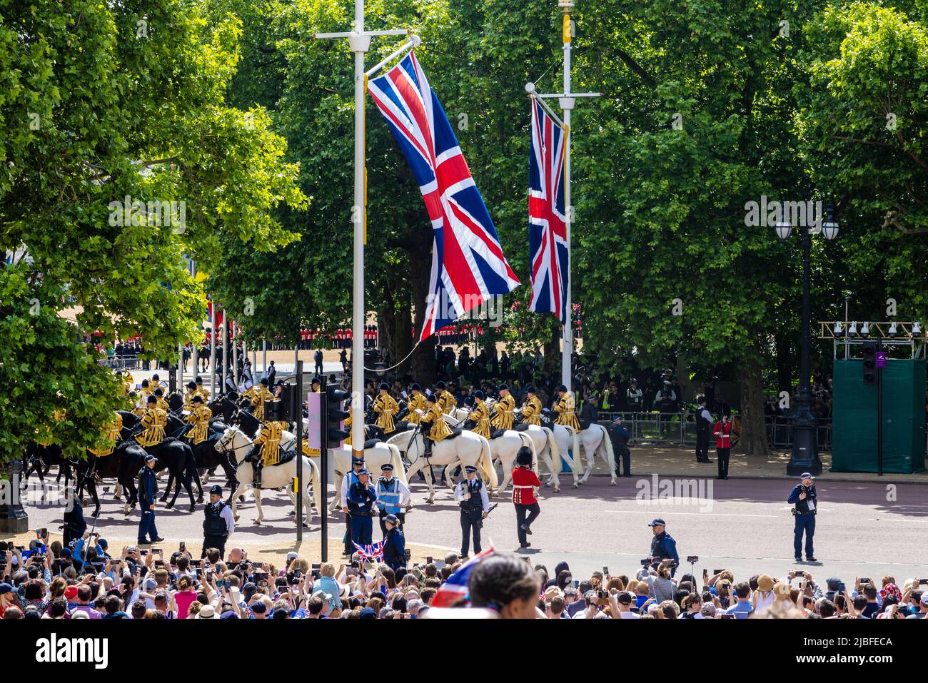 Londres le long du Mall dans l'année du Jubilé de platine Banque D'Images