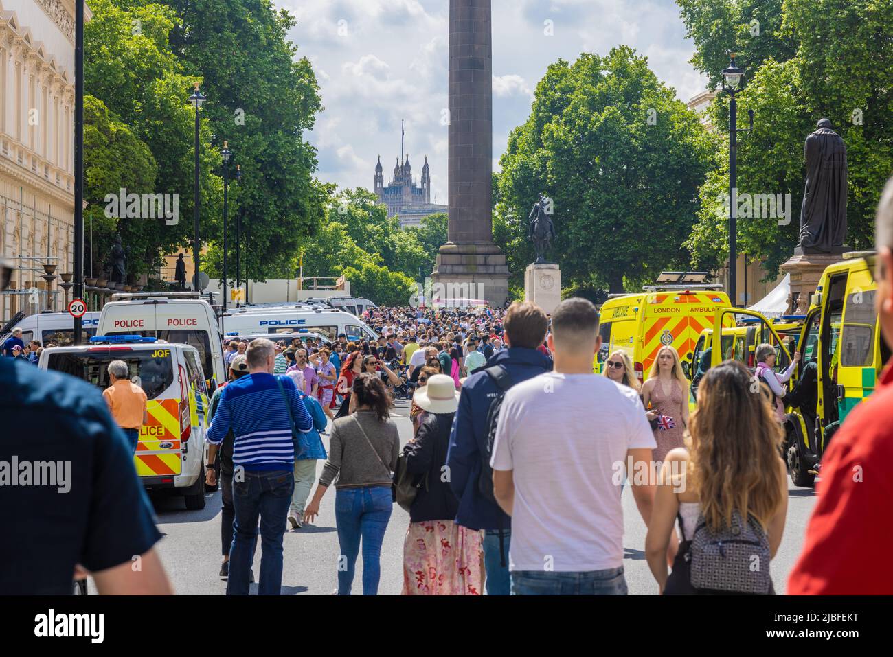 Londres le long du Mall dans l'année du Jubilé de platine Banque D'Images