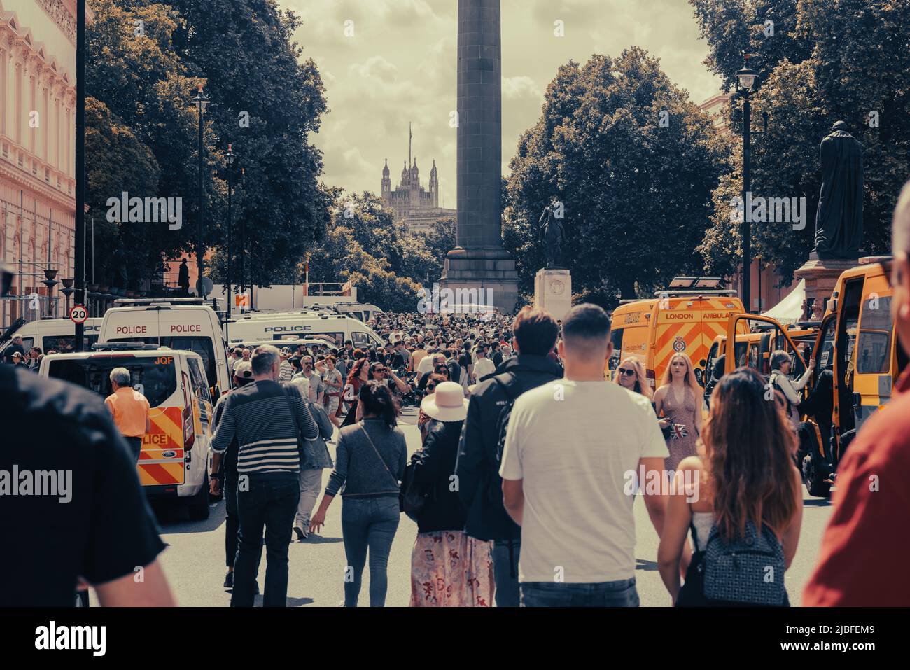 Londres le long du Mall dans l'année du Jubilé de platine Banque D'Images