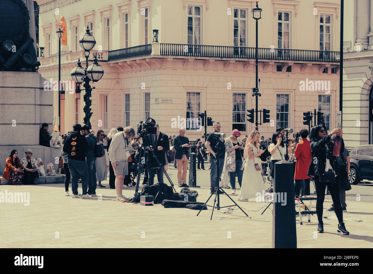 Londres le long du Mall dans l'année du Jubilé de platine Banque D'Images