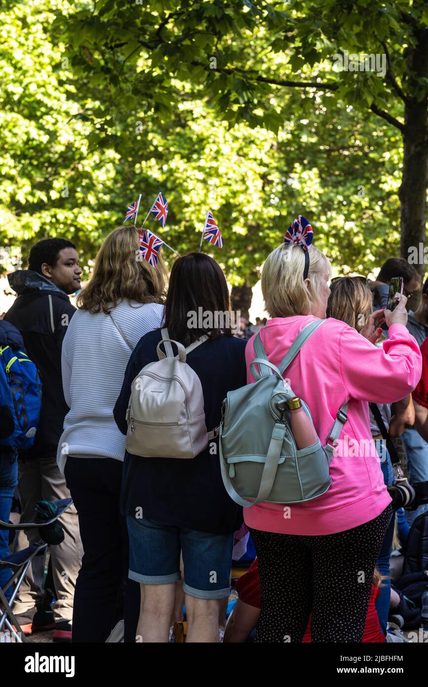 Londres le long du Mall dans l'année du Jubilé de platine Banque D'Images