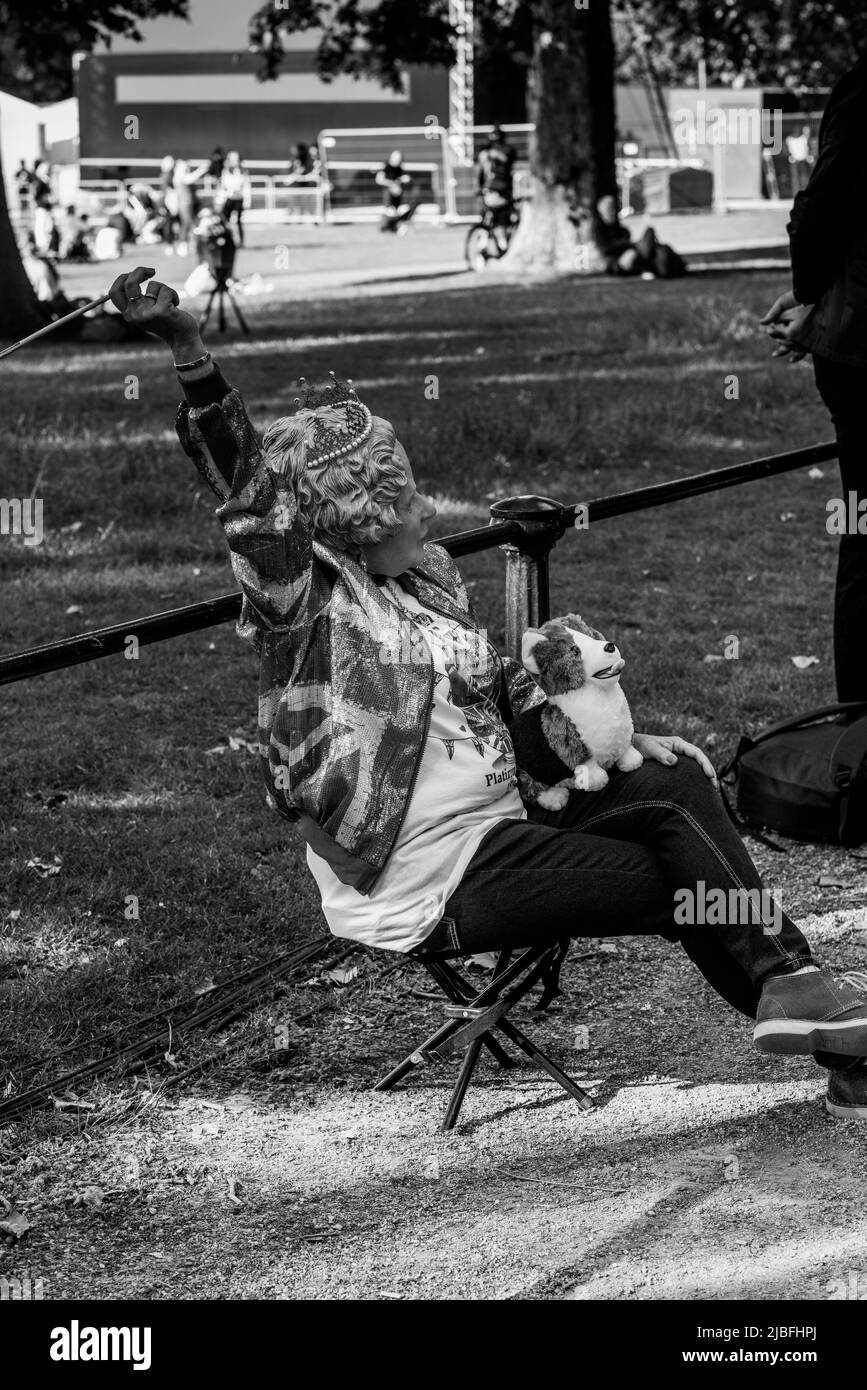 Londres le long du Mall dans l'année du Jubilé de platine Banque D'Images