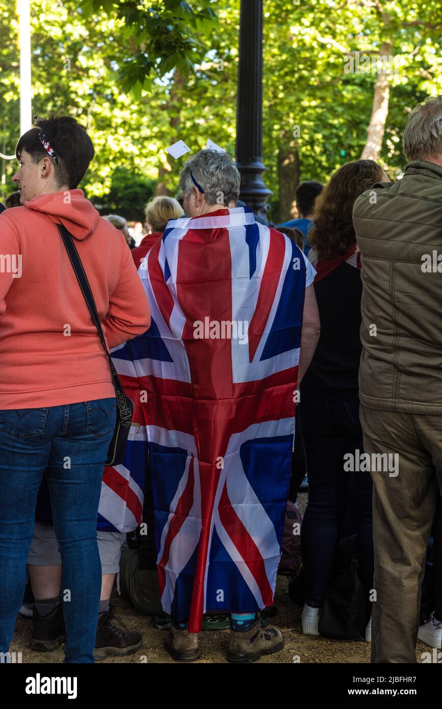 Londres le long du Mall dans l'année du Jubilé de platine Banque D'Images