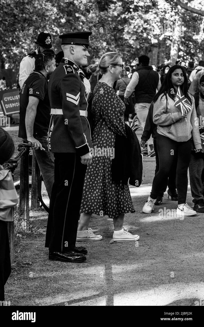 Londres le long du Mall dans l'année du Jubilé de platine Banque D'Images