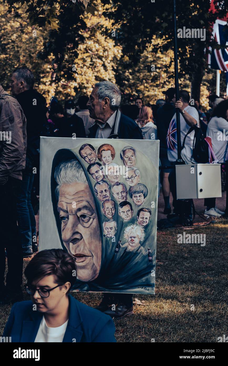 Londres le long du Mall dans l'année du Jubilé de platine Banque D'Images