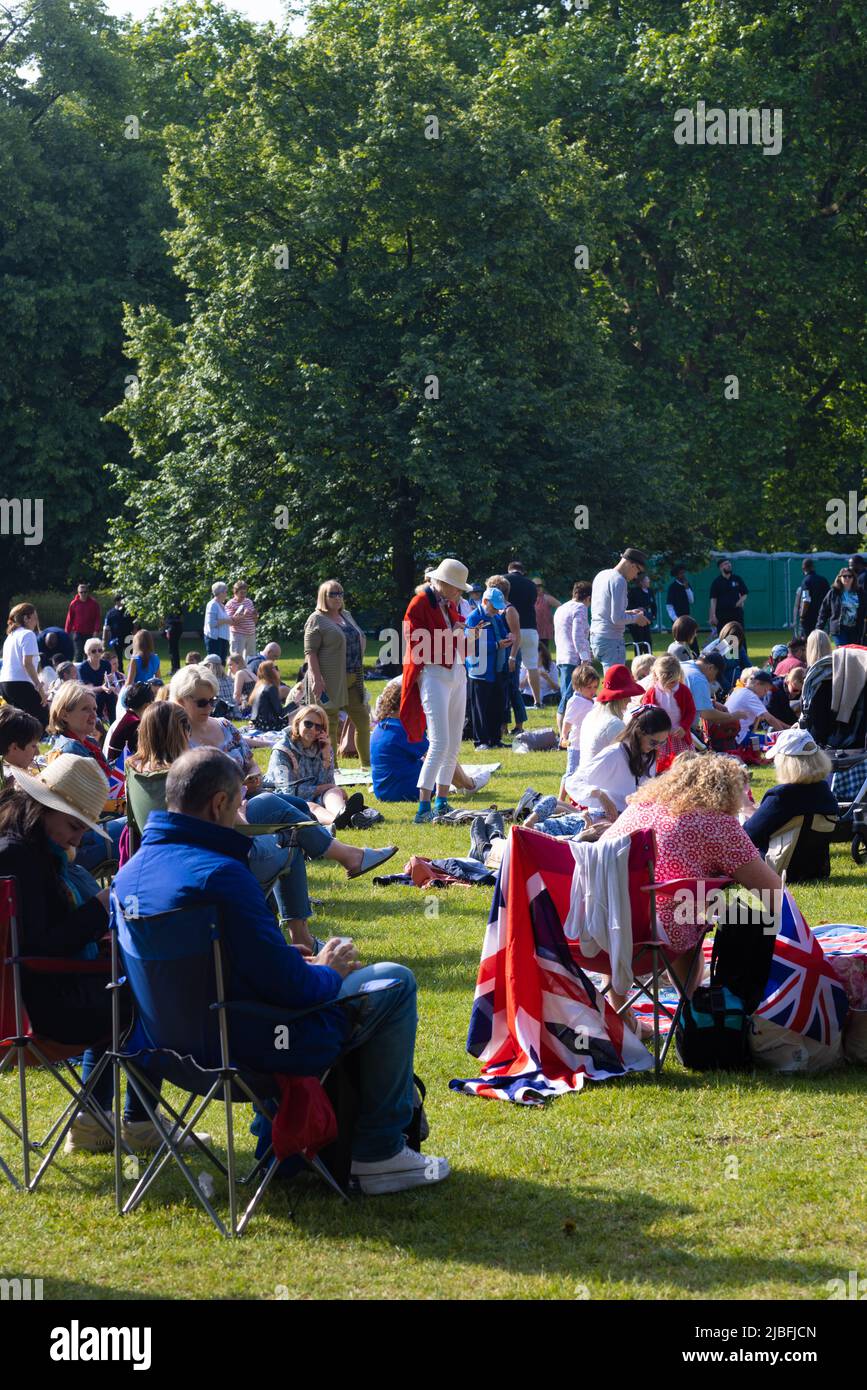 Londres le long du Mall dans l'année du Jubilé de platine Banque D'Images