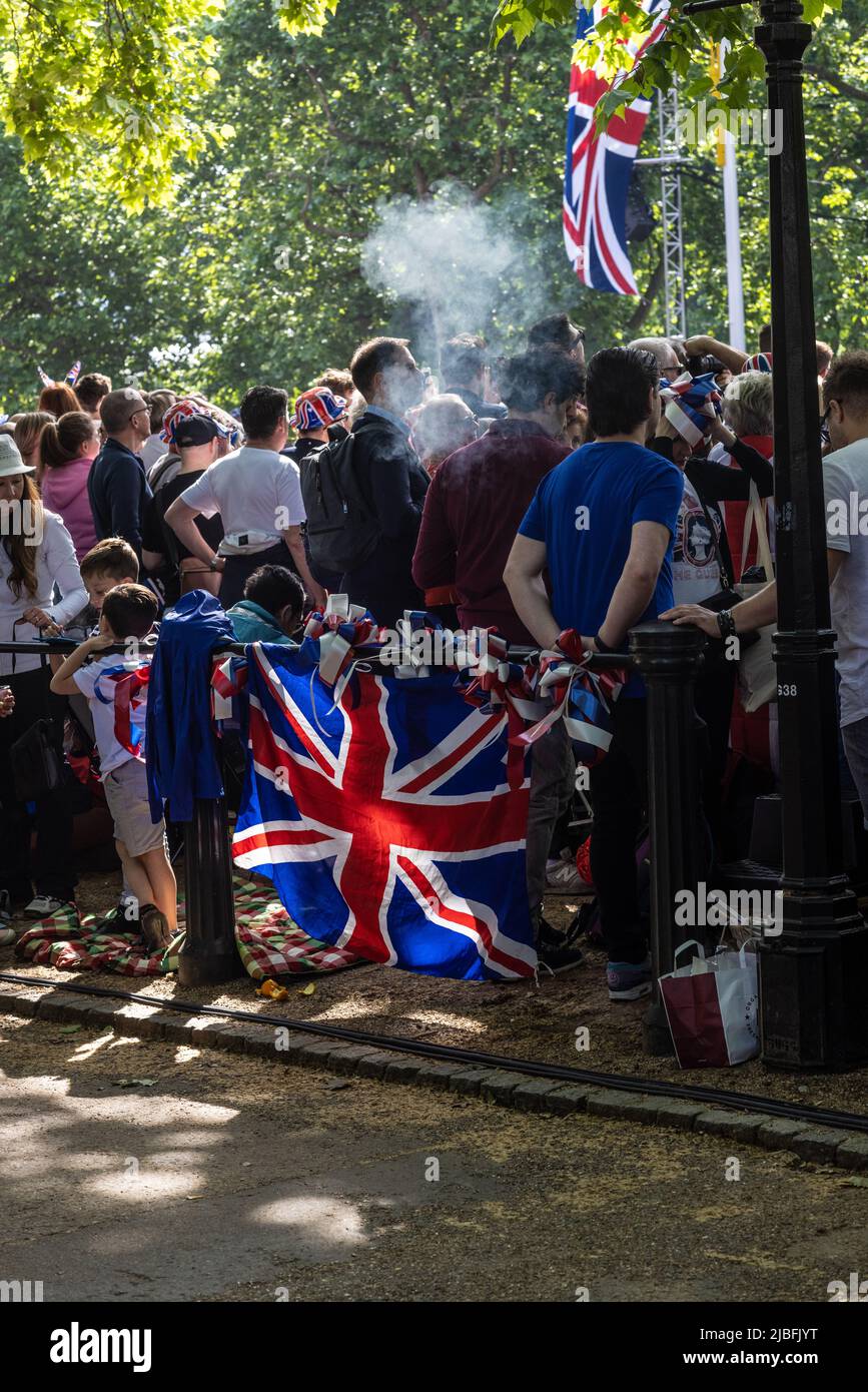 Londres le long du Mall dans l'année du Jubilé de platine Banque D'Images