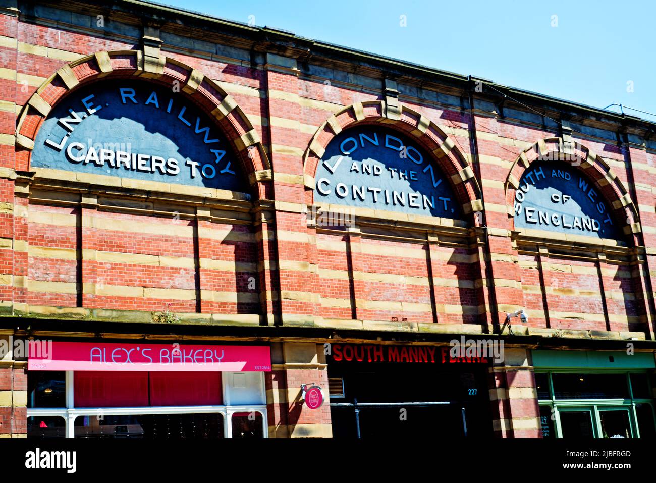Ex Railway Goods Depot, Deansgate, Manchester, Angleterre Banque D'Images Ex Railway Goods Depot, Deansgate, Manchester, Angleterre Banque D'Images