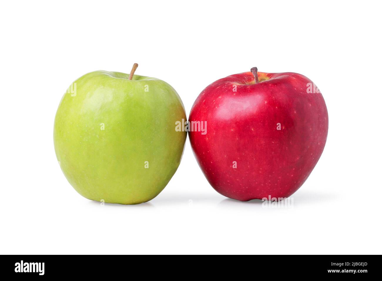 Des pommes rouges et vertes isolated on white Banque D'Images