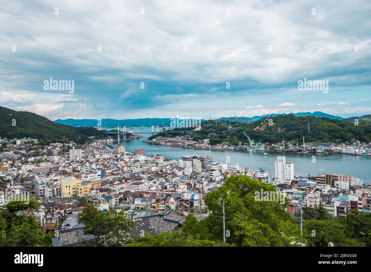 Paysage urbain d'Onomichi à Hiroshima, au Japon Banque D'Images