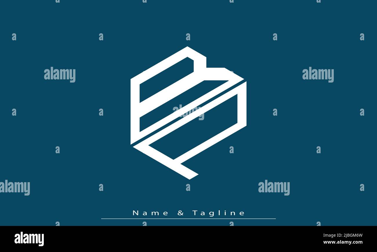 Lettres de l'alphabet initiales Monogram logo BP, PB Illustration de Vecteur