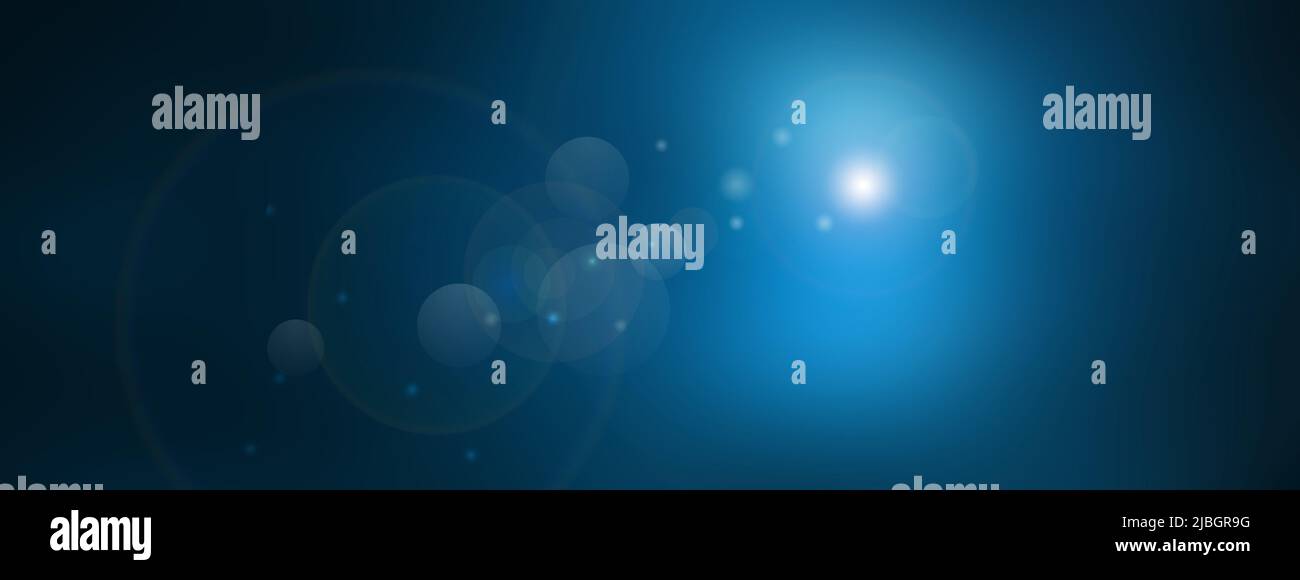 Arrière-plan bleu avec superbe effet bokeh. Banque D'Images