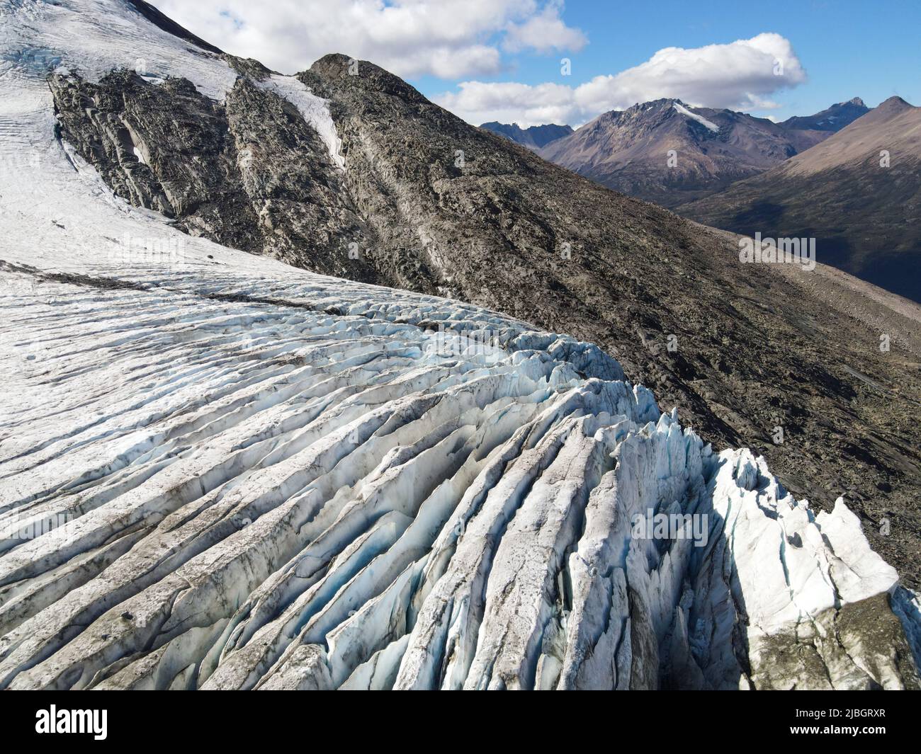 Glacial Huemul, Lago del Desierto, Argentine Banque D'Images