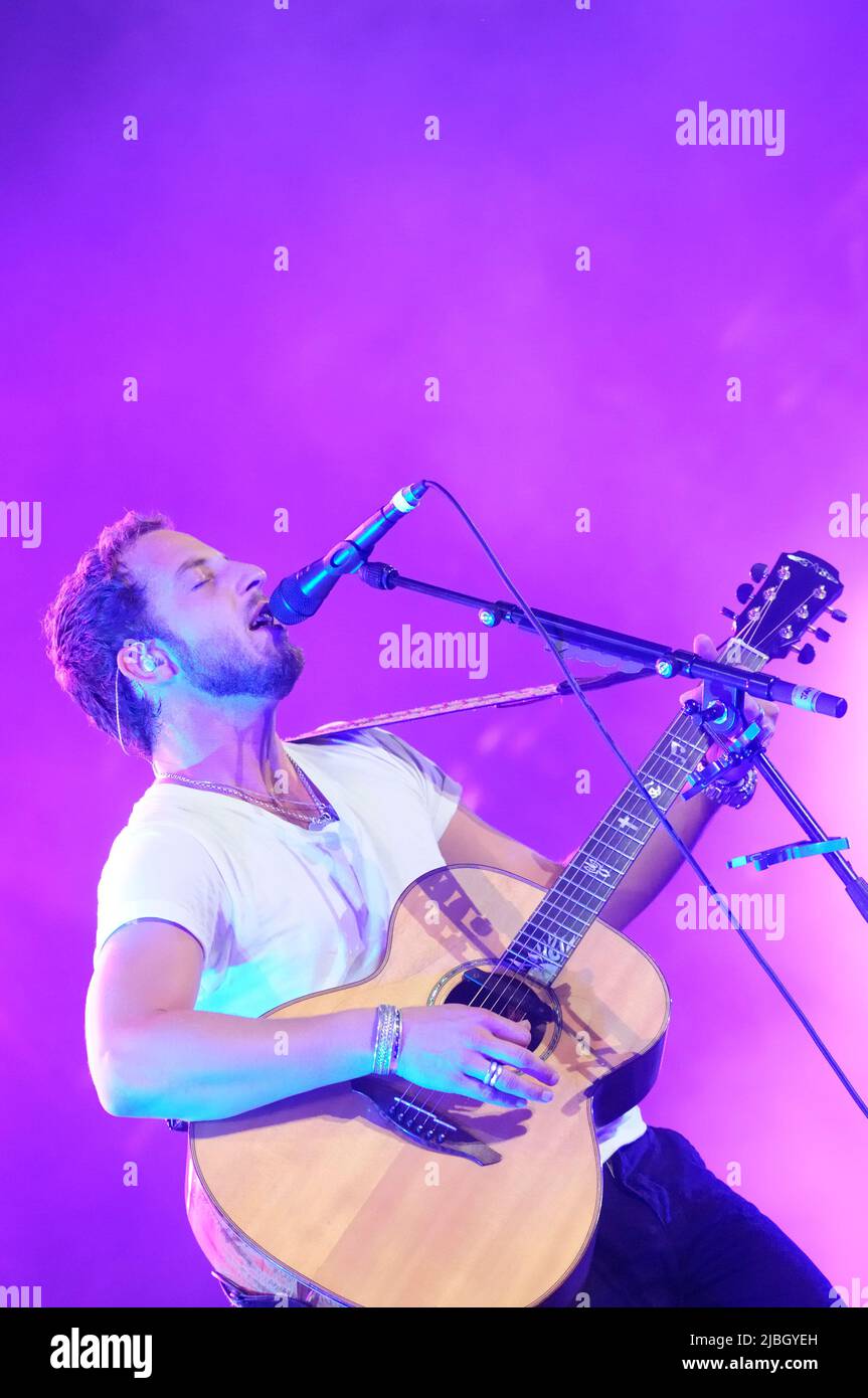 Vienne, Autriche. 22nd juin 2012. James Morrison au Festival de l'île du Danube Banque D'Images