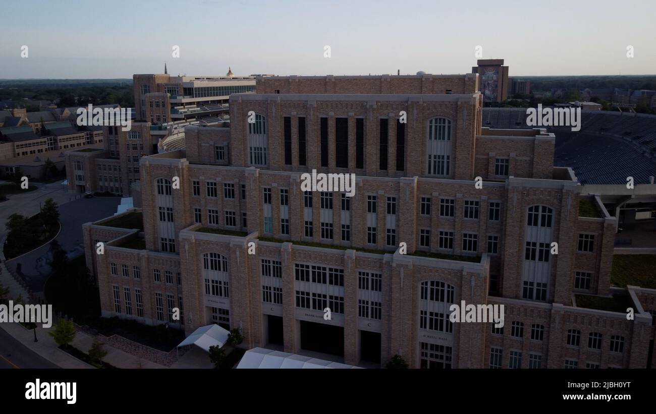 South Bend, Indiana - 25 mai 2022: Université de notre Dame Fighting Irish College campus Banque D'Images