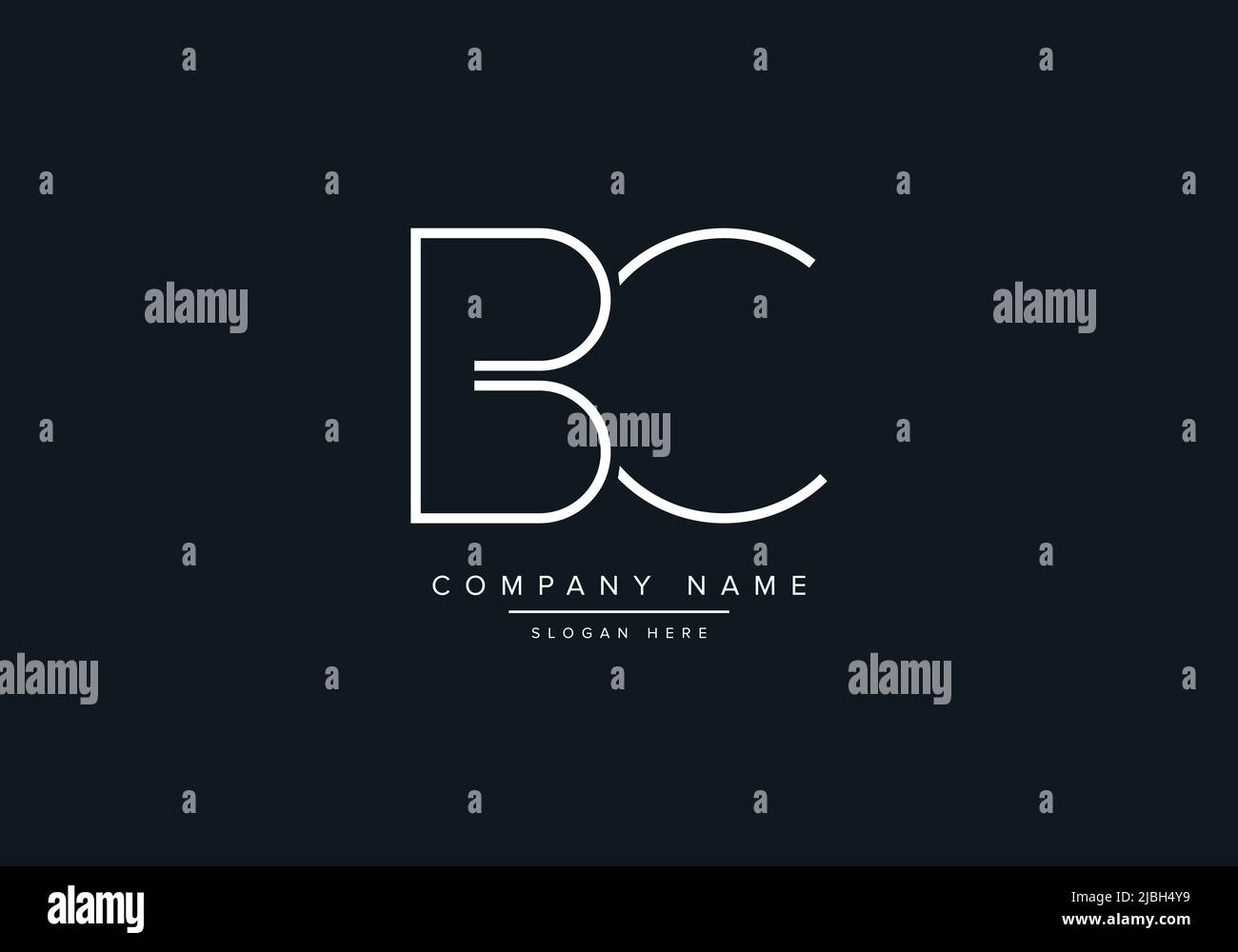 MODÈLE VECTORIEL DE CONCEPTION DE LOGO DE LETTRE BC Illustration de Vecteur
