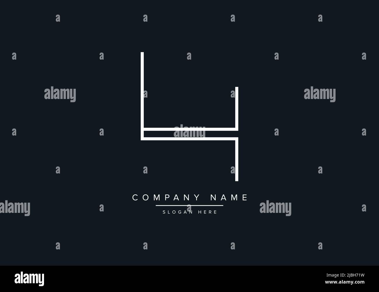 Lettres de l'alphabet monogramme icône logo LH Illustration de Vecteur