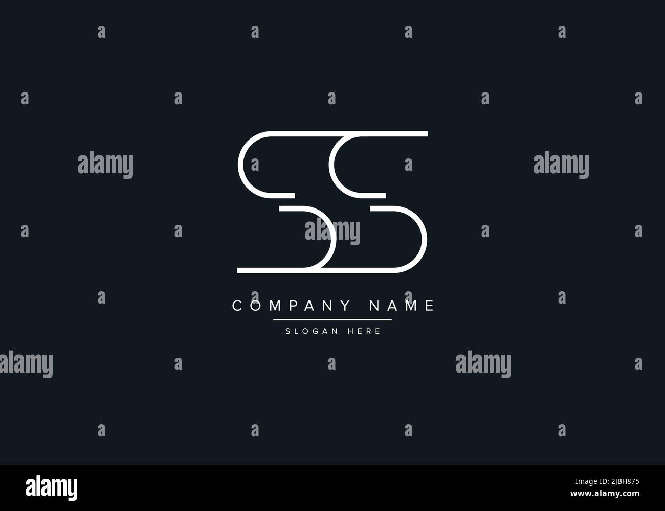 Modèle de scénario de logo SS de lettres créatives. Illustration de Vecteur