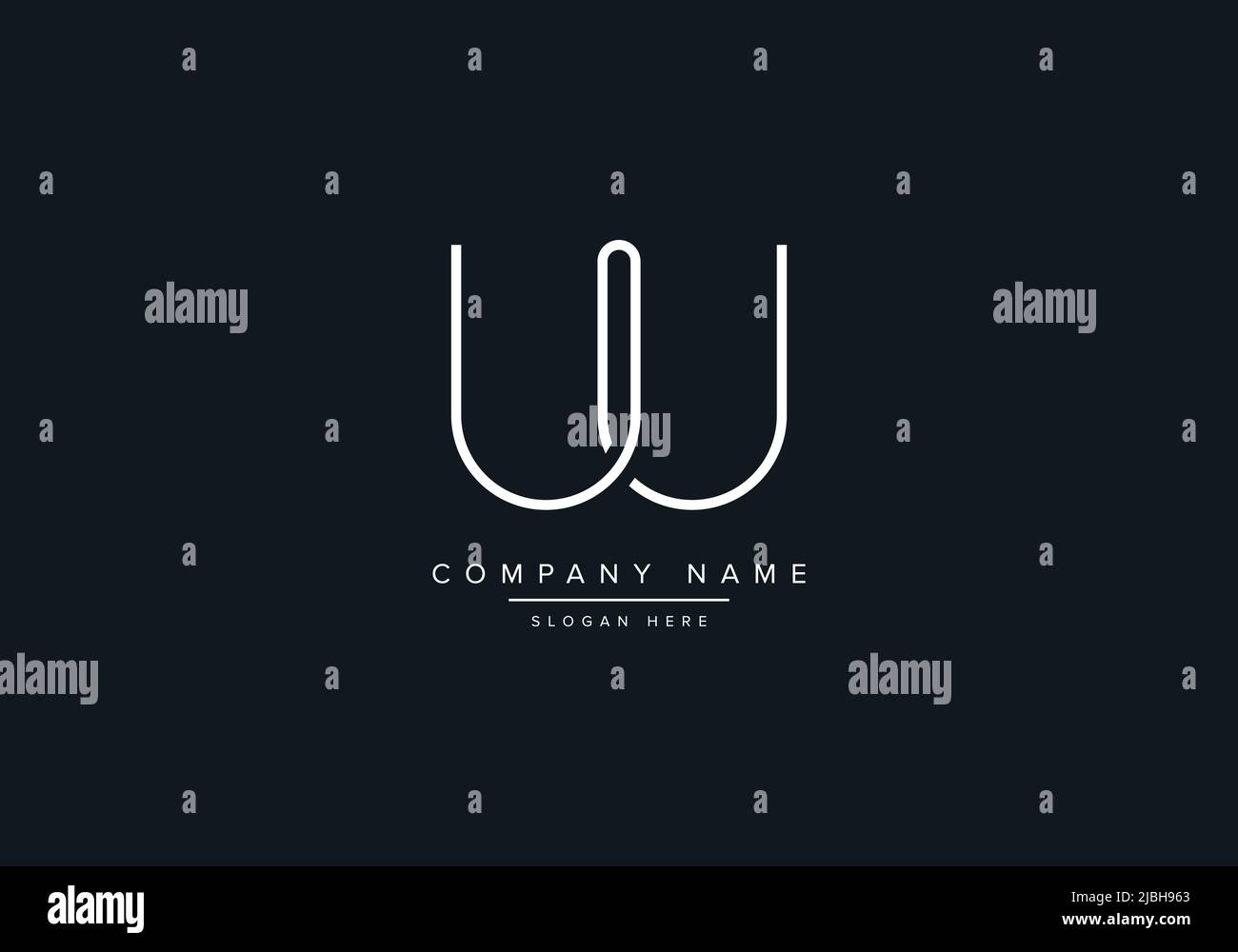 UU lettres abstraites logo monogramme Illustration de Vecteur