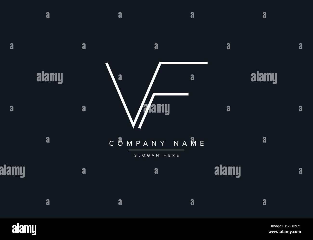 VF lettres abstraites logo monogramme Illustration de Vecteur