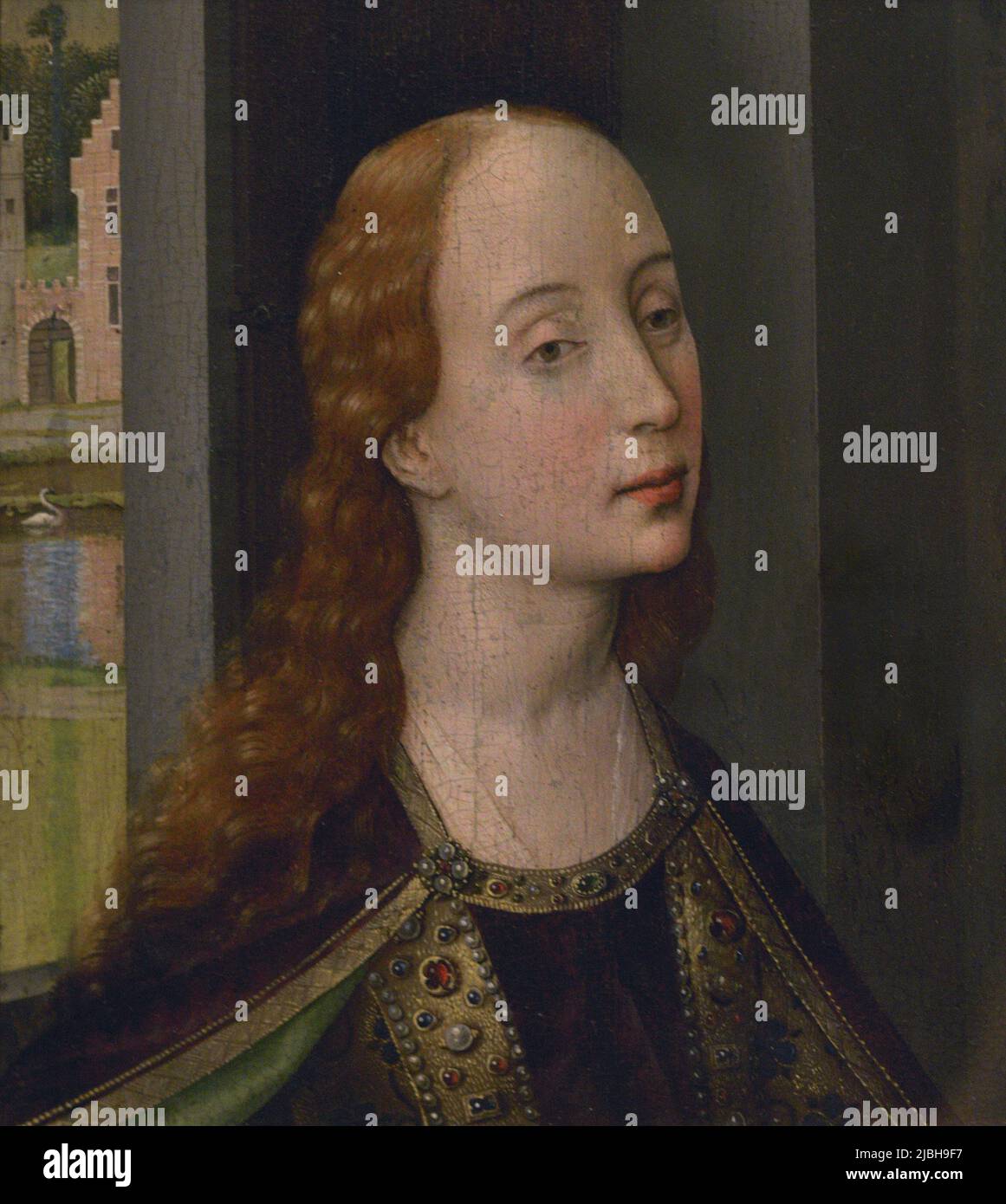 Rogier van der Weyden (1399-1464). Peintre flamand. Sainte-Catherine (?), ca. 1435-1437. Tempera et huile sur bois. Musée Calouste Gulbenkian. Lisbonne, Portugal. Banque D'Images